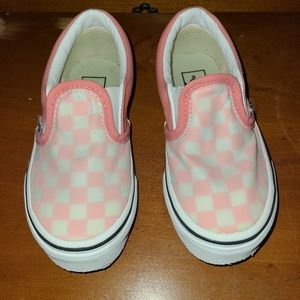 Vans children size 11 Slightly worn excellent condition pink and white